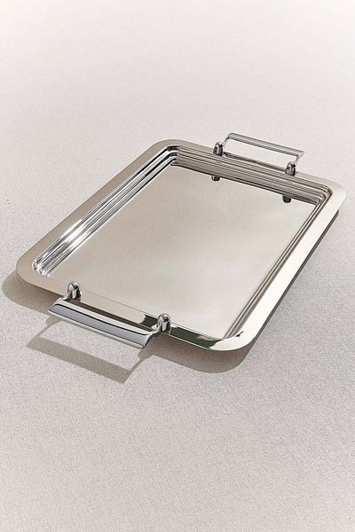 Paşabahçe Guest Stainless Mirrored Rectangular Tray 52X31 cm