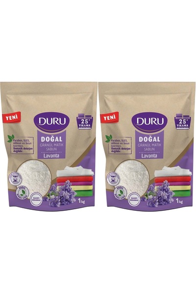 Duru Doğal Granül Matik Sabuntozu Lavanta 2kg (2PK*1) (50 YIKAMA)