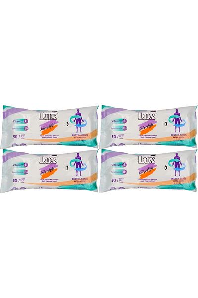 LUX Lux Patient Body Cleaning Wet Wipes Towel 50 Sheets Xl (Set of 4)