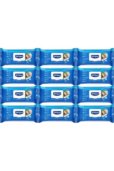 Canped Hasta Vücut Perine Temizleme Islak Mendil Havlu 48 Yaprak Xl (12 Lİ SE...