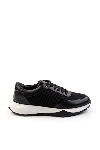 Bambi Siyah Leather Erkek Sneaker E01401082904