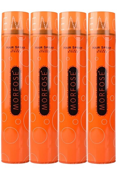 Morfose Saç Spreyi 400ml Ultra Sert (TURUNCU) (4 LÜ SET)