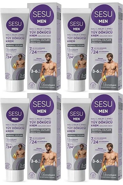 Sesu Hair Removal Cream for Men 100ml (Set of 4)
