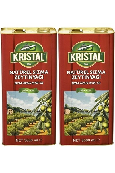 Kristal Zeytinyağı 10lt Natürel Sızma Soğuk Sıkım (TENEKE) (2PK*5LT)