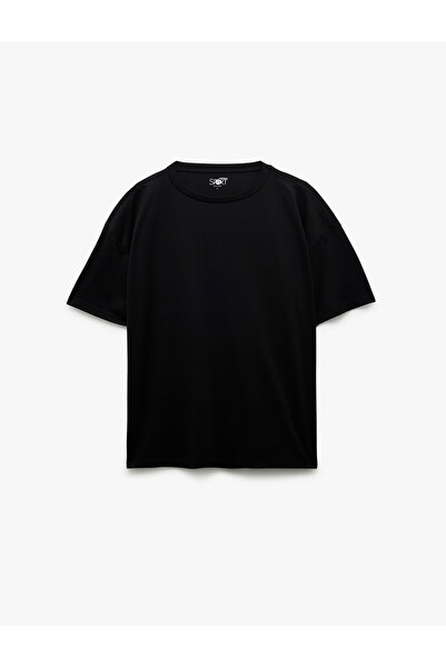 Koton Αθλητικό μπλουζάκι με λαιμόκοψη με μισό μανίκι με στάμπα στην πλάτη