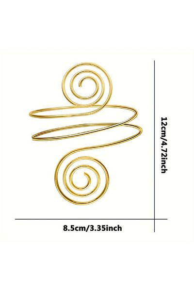 Redhead Stylish Spiral Upper Arm Bracelet Gold Color