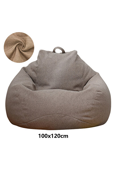 Choice غطاء أريكة كسولة بني مقاس 100×120 سم، غطاء كيس فول كبير بدون حشو، أريكة للبالغين، غرفة المعيشة، غرفة النوم