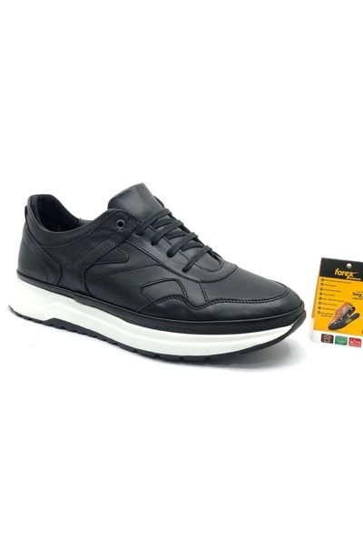 Kids Club Shoes Forex 4041 Dr.Tavsiyeli Genuine Leather Men's Casual Shoes Black
