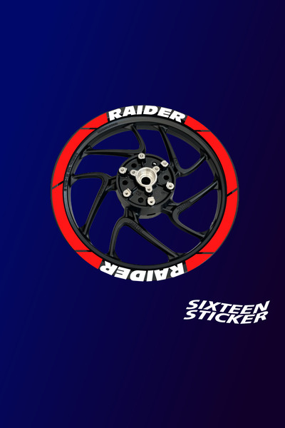 TVS Raider Kırmızı Jant Şerid'i/Stickerı