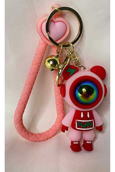 nss sky rock سلسلة مفاتيح وحقيبة من السيليكون الفاخر ثلاثية الأبعاد لرائد الفضاء