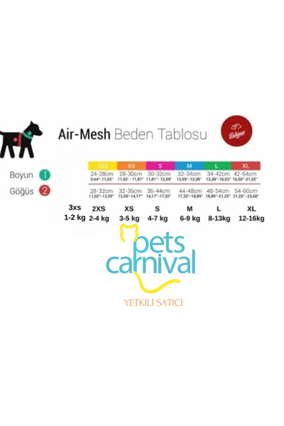 Pets Carnival Air-Mesh Harness Göğüs Tasması Açık Kahverengi L