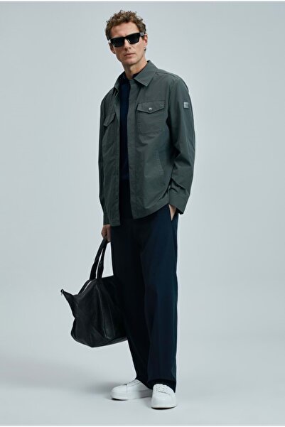 Lufian 111120067 Alex Seasonal Thin Raincoat Shirt Men's Coat Green