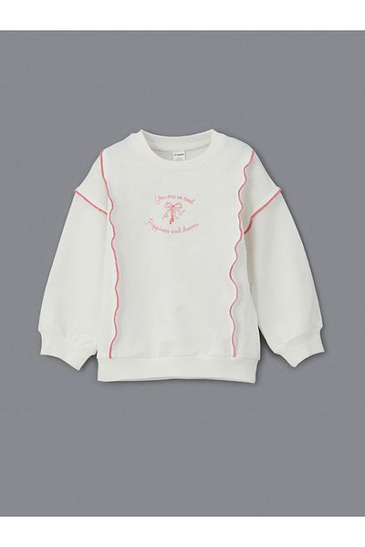 LC Waikiki Lcw Ribbon Detailed Girl's Sweatshirt and Leggings 2-Piece