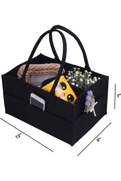 Generic Diaper Organizer Baby Caddy Bag - Black