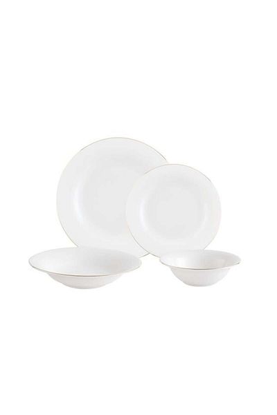 Madame Coco Dormir 24-teiliges Tafelservice für 6 Personen - Weiß/Gold