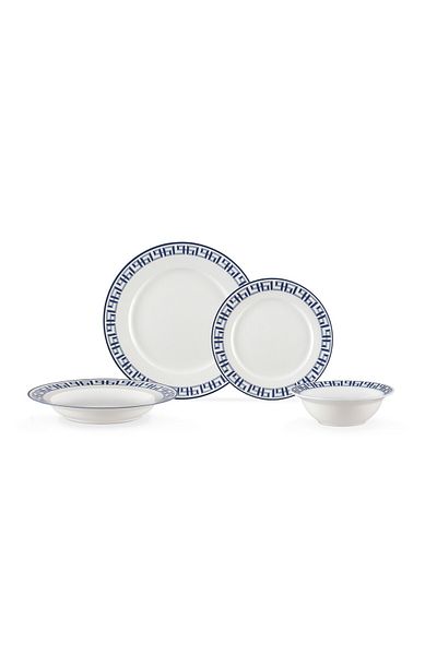 Madame Coco Lavra 24-teiliges Tafelservice für 6 Personen - Blau/Weiß