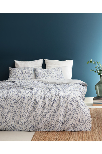 Madame Coco Margaux – Bedrucktes Bettbezug-Set mit Coco-Crêpe-Muster für Einzelbett