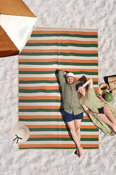 SİMEREV HALI HOME CONSEPT Plastik Halı Katlanabilir Çift Taraflı Plaj Kamp Piknik Balkon Hasır Mat Savan Karavan Halısı Kilim