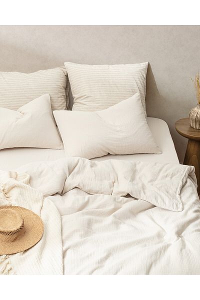 Madame Coco Marla Musselin-Bettbezug-Set für Einzelbett, elastisch