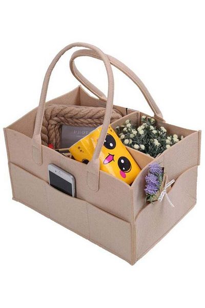 Generic Diaper Organizer Baby Caddy Bag - Beige