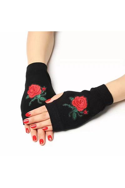 Generic Half Finger Glove For Girls Style-10