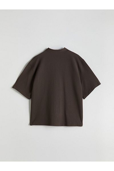 LC Waikiki Xside Brown Comfortable Fit Short Sleeve Men's Shirt