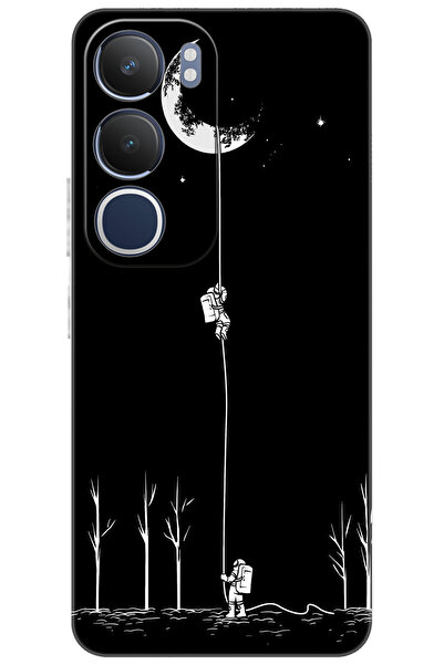Vivo Y19S (V2419) Uyumlu Kılıf Desen Baskılı Silikon Astronot Serisi STK:1006 CP-RhKYWGF