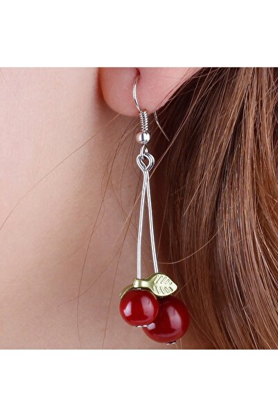 delay art 5cm Red Bohemian Bijouterie Jewelry - Cherry Earrings Authentic Dangle Cherry Earrings Handmade