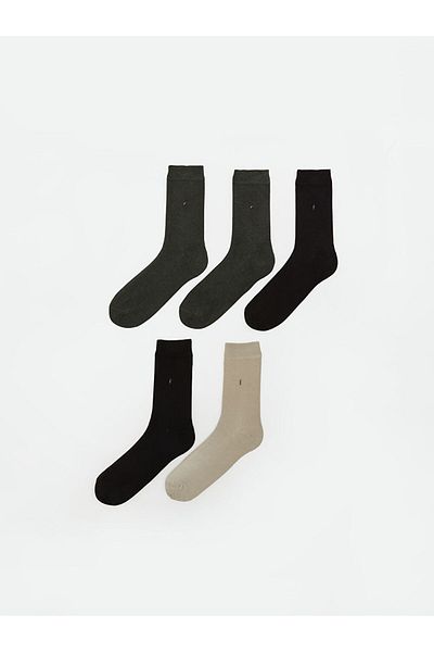 LC Waikiki Mixed Patterned Bamboo Men's Socks 5-Piece