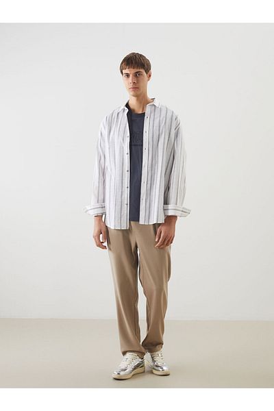 LC Waikiki Regular Fit Long Sleeve Striped Men's Shirt