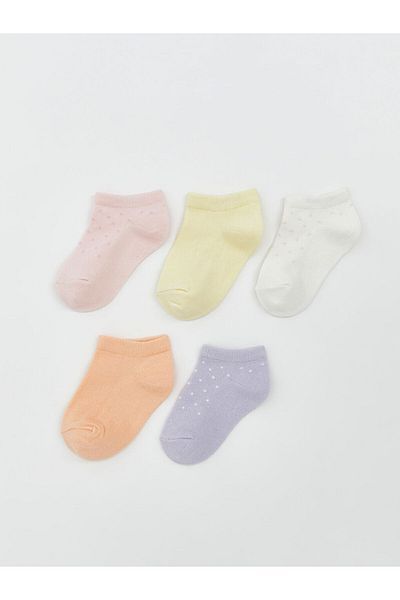 LC Waikiki Lcw Baby Pink Basic Baby Girl Booties Socks 5-Pack