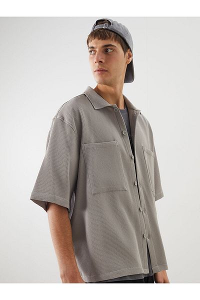 LC Waikiki Xside Beige Casual Fit Short Sleeve Men's Shirt