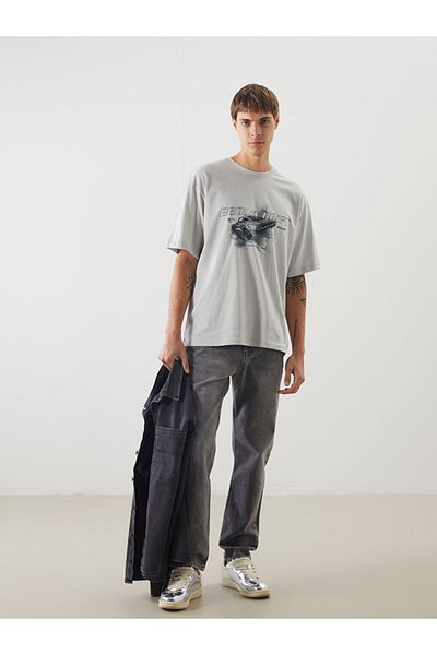 LC Waikiki Xside Crew Neck Printed Combed Cotton Men's T-Shirt