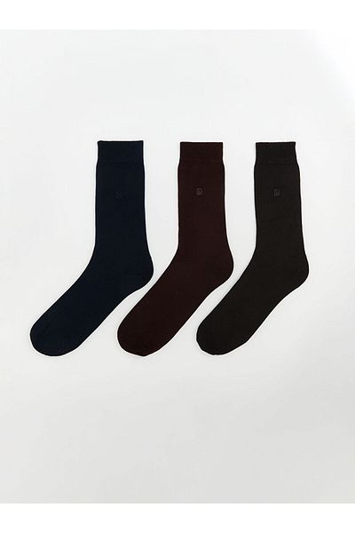 LC Waikiki Lcw Accessories Mixed Embroidered Men's Socks 3-Piece