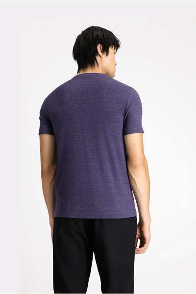 Kiğılı Bisiklet Yaka Regular Fit Desenli Pamuklu Tişört