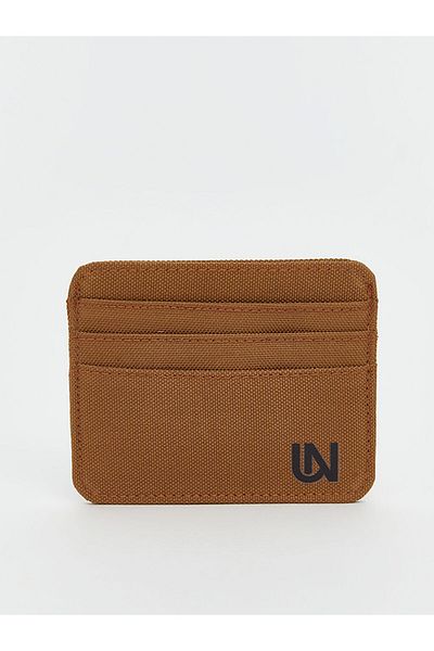LC Waikiki Beige Text Printed Men's Card Holder