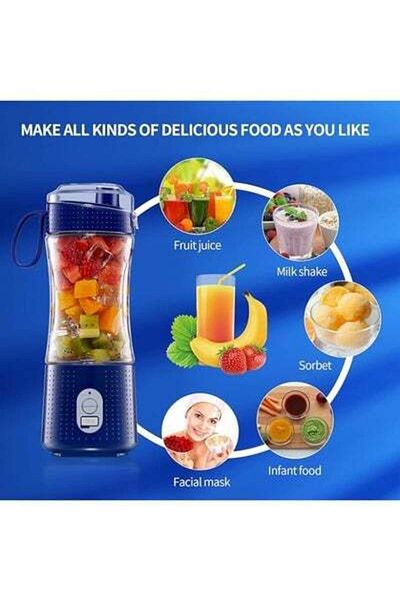 HALAMODO Portable Multi-Design USB Rechargeable Electric Juice Blender and Smoothie Maker and Electric Mixer