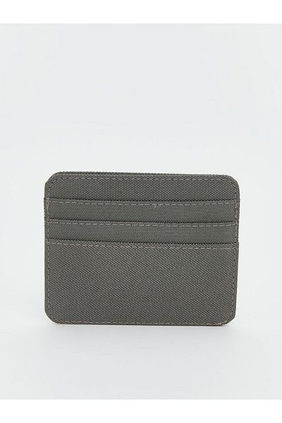 LC Waikiki Anthracite Text Printed Men's Card Holder