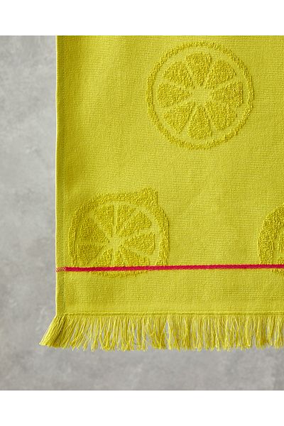 English Home Πετσέτα θαλάσσης Lemon Garden Mohair 70x140 cm Ανοιχτό πράσινο