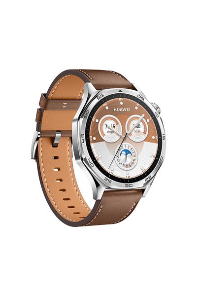 Huawei Gt5 46mm Smartwatch - 14 Days Battery Life, Sharp-Edged Design Brown