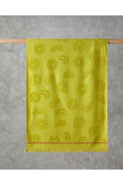 English Home Πετσέτα θαλάσσης Lemon Garden Mohair 70x140 cm Ανοιχτό πράσινο
