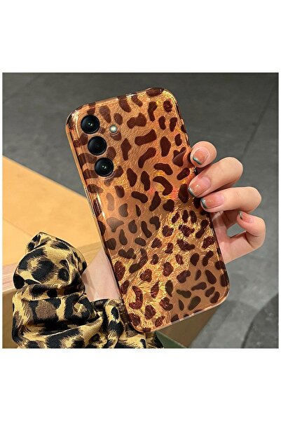 Zebana Samsung Galaxy A34 Uyumlu Kılıf Zebana Luxe Leopard Silikon Kılıf Dese...