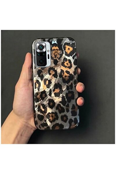 Pro Aksesuar Xiaomi Redmi Note 10 Pro Max Uyumlu Kılıf Lüx Leopar Desenli Sil...