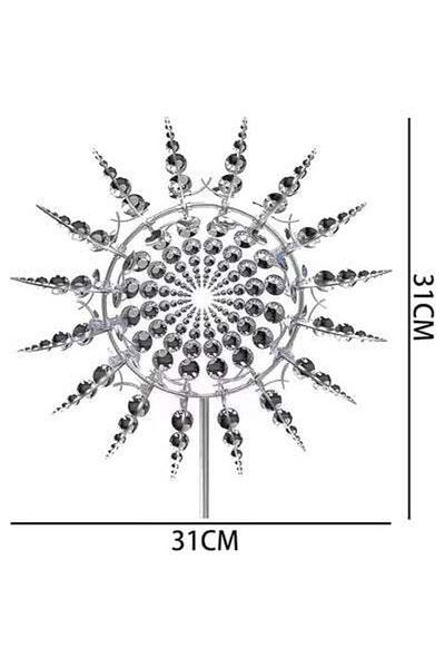 HALAMODO Wind Spinner, Unique and Magical Metal Windmill, 3D Wind-Powered Rotating Windmill, Outdoor Wind Spi