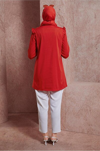 Alvina Fırfır Detaylı Gömlek Tunik 44589