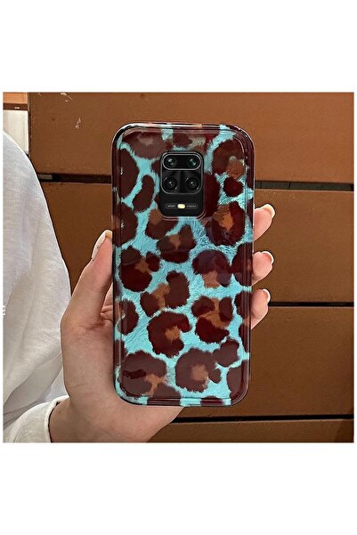 Pro Aksesuar Xiaomi Redmi Note 9 Pro Max Uyumlu Kılıf Lüx Leopar Desenli Sili...