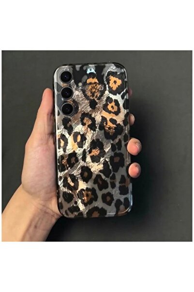 Zebana Samsung Galaxy S25 Uyumlu Kılıf Zebana Luxe Leopard Silikon Kılıf Siyah