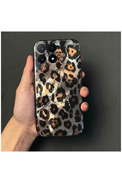 Pro Aksesuar Xiaomi Poco X6 Pro 5G Uyumlu Kılıf Lüx Leopar Desenli Silikon Kı...