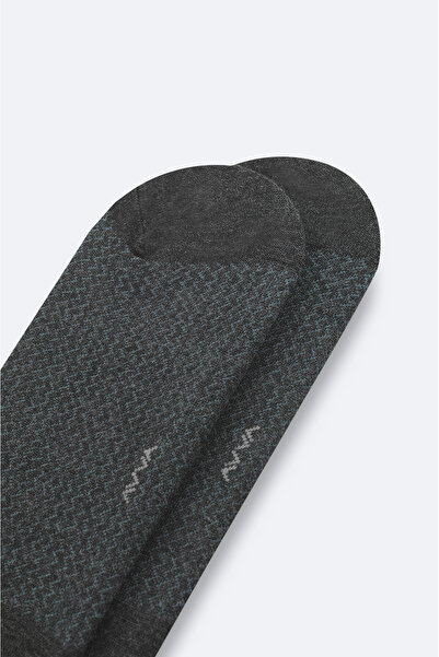 Avva Men's Anthracite Cotton Sneaker Socks A51Y8505