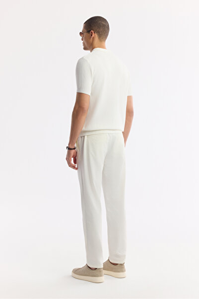 Avva Erkek Ekru Polo Yaka Viskon Karışımlı Basic Triko Regular Fit T-Shirt B005120